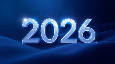 2026 luxury holiday template with soft winter glow arcs and ultra-clean design.