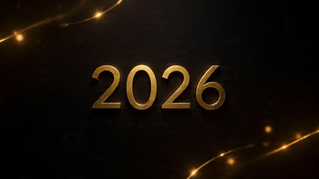 Premium 2026 celebration template with soft frozen glow edges and minimal noise layer.