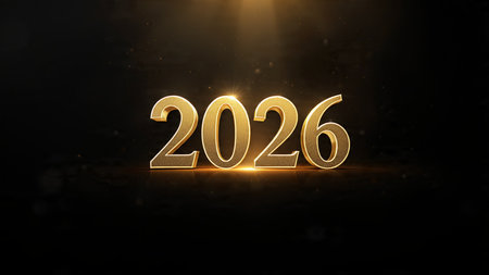 Luxury 2026 winter canvas with soft silver glow gradient and minimal festive charm.