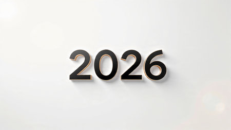 Elegant 2026 premium canvas with silver sparkle trails and soft cool glow.