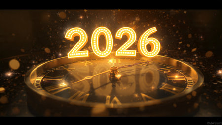 Elegant 2026 premium background with silver light diffusion and minimal sparkle noise.