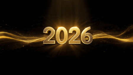 Luxury 2026 holiday backdrop with diamond frost sparkle field and clean design.
