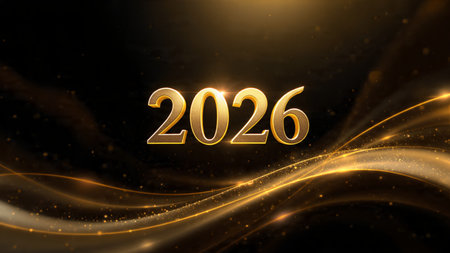 Luxury 2026 New Year canvas with diamond frost field and smooth lighting bloom.