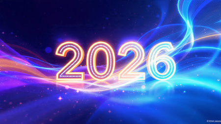 Elegant 2026 premium backdrop with pearl-silver frost arcs and clean composition.