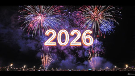 2026 luxury winter canvas with soft silver ribbons glow and crisp white balance.