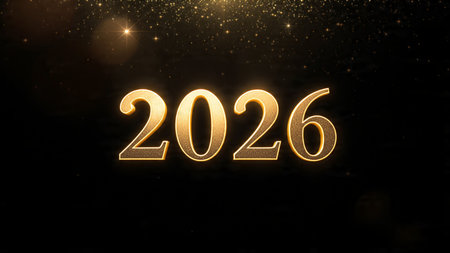 2026 luxury winter celebration with diamond frost shimmer corners and clean design.