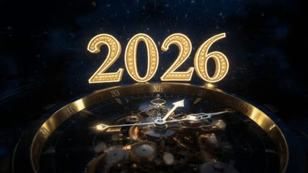 Luxury 2026 holiday backdrop with diamond frost sparkle field and clean design.