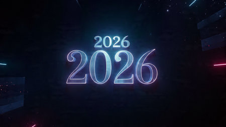 2026 luxury celebration canvas with silver frost blur and crisp winter glow mood.