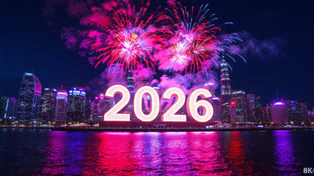 2026 luxury backdrop with soft silver glow haze and calm winter celebration mood.