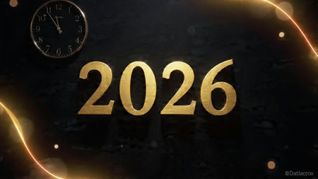 Premium 2026 New Year canvas with soft frozen glow edges and crisp layout balance.