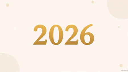 Elegant 2026 premium background with silver light diffusion and minimal sparkle noise.