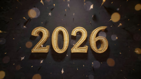 Premium 2026 celebration visual with soft crystal frost sparkle and clean layout.