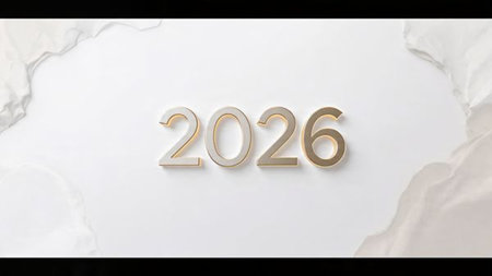 Refined 2026 luxury background with subtle star-spark shine, silver dust, and minimal shadows.