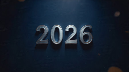 2026 luxury celebration canvas with diamond frost shimmer trails and minimal shadows.