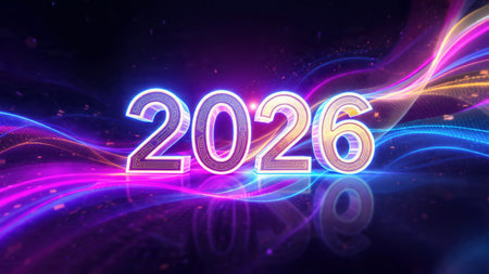 2026 luxury celebration design with silky cool gradients and minimal shimmer noise.