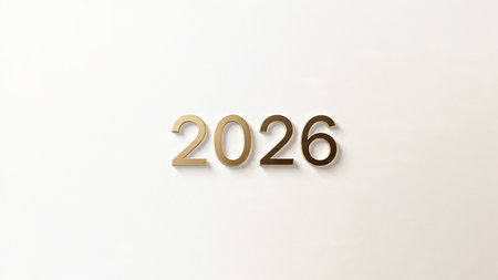 Luxury 2026 canvas with soft silver ribbons glow and crisp festive layout.