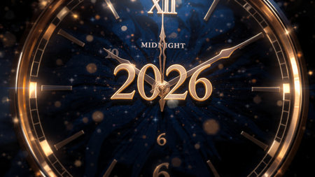 2026 luxury greeting design with diamond frost particles and refined layout balance.