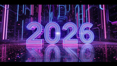 Premium 2026 holiday design with silver frost diffusion and clean balanced layout.