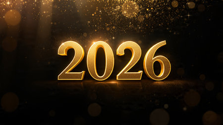 Elegant 2026 celebration background with diamond frost spark field and minimal noise.