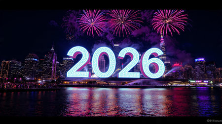 Elegant 2026 premium background with silver light diffusion and minimal sparkle noise.