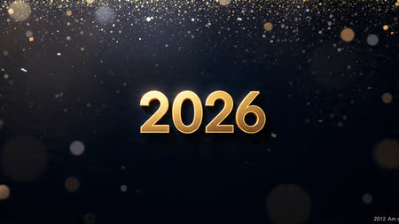 Elegant 2026 premium background with silver light diffusion and minimal sparkle noise.