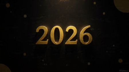 Upscale 2026 New Year template with clean frost accents, cool glow atmosphere, premium visual...