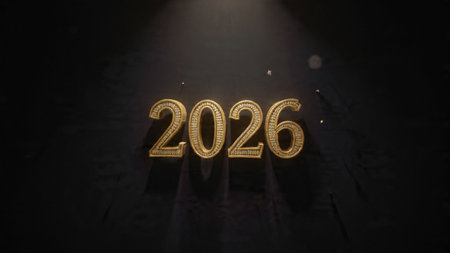 Premium 2026 celebration template with silky cool gradients and crisp white space.
