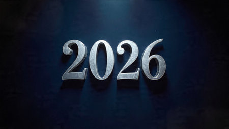 Premium 2026 celebration template with silky cool gradients and crisp white space.