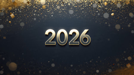 2026 luxury backdrop with diamond frost particles and smooth cool lighting bloom.
