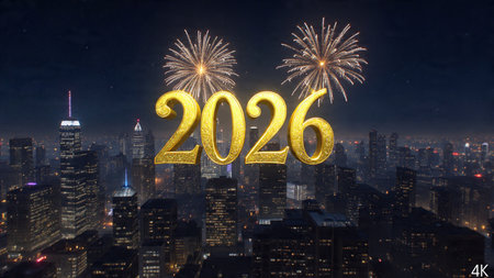 Luxury 2026 greeting template with pearl frost haze and ultra-clean white balance.