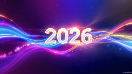 Elegant 2026 New Year canvas with ice-blue shimmer, gentle sparkle overlay, and clean composition...