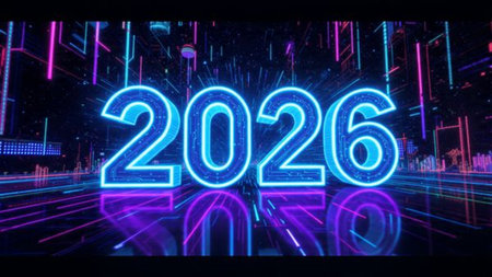 New year 2016 neon sign. New year concept. 3D rendering