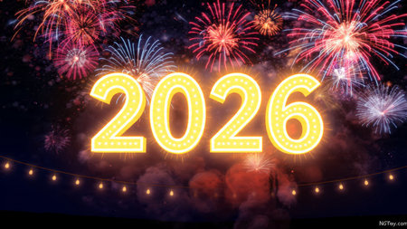 Luxury 2026 celebration backdrop with diamond frost field and minimal noise layer.