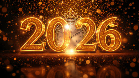 Luxury 2026 seasonal template with frost-glass light arcs and minimal noise overlay.