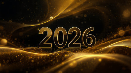 Elegant 2026 premium background with silver light diffusion and minimal sparkle noise.