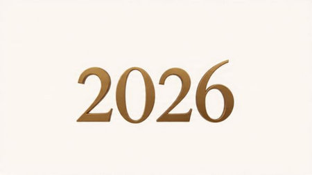 New Year's Eve concept. Gold number 2016 on a white background