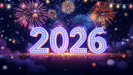 Luxury 2026 greeting template with pearl frost haze and ultra-clean white balance.