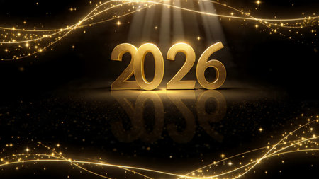 2026 luxury celebration design with silky cool gradients and minimal shimmer noise.