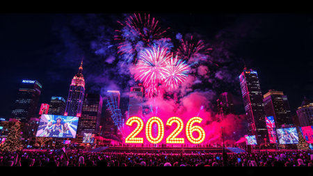 2026 luxury backdrop with silver frost haze gradient and refined festive mood.