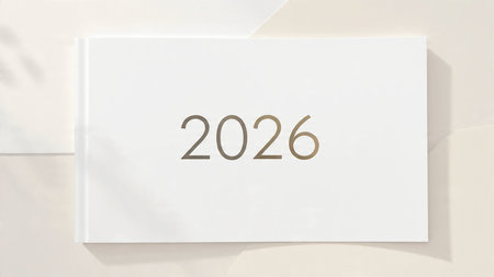 Premium 2026 celebration canvas with cool frost overlay and soft winter glimmer mood.