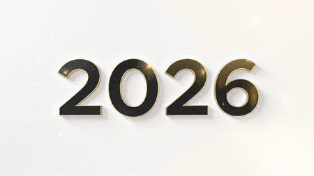 Premium 2026 New Year greeting with silky cool gradients and crisp layout balance.