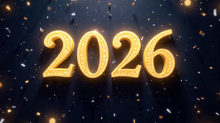 Happy New Year 2016 glowing neon sign on black background. 3D Rendering
