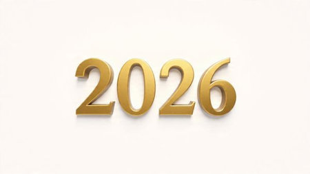Elegant 2026 luxury background with crisp winter sparkle trails and clean copy space.