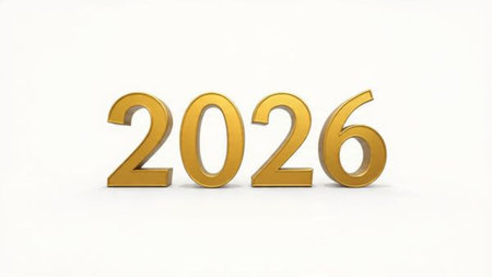 Elegant 2026 premium canvas with soft winter sparkles.