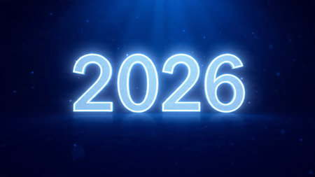 2026 luxury holiday background with calm cool illumination and refined white space.