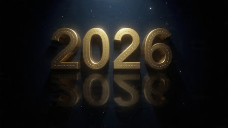 Luxury 2026 New Year canvas with diamond frost field and smooth lighting bloom.