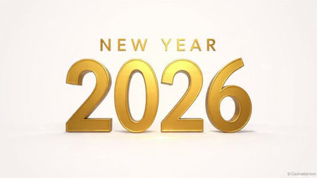 Premium 2026 winter backdrop with soft frost particles and clean luxury composition.
