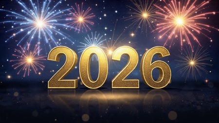 2026 premium greeting design with silver frost blur and cool lighting elegance.