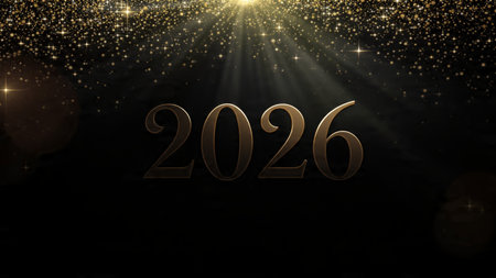 2026 luxury greeting backdrop with diamond frost spark field and balanced space.