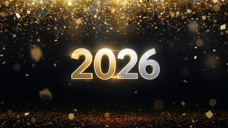 Premium 2026 celebration template with silky cool gradients and crisp white space.